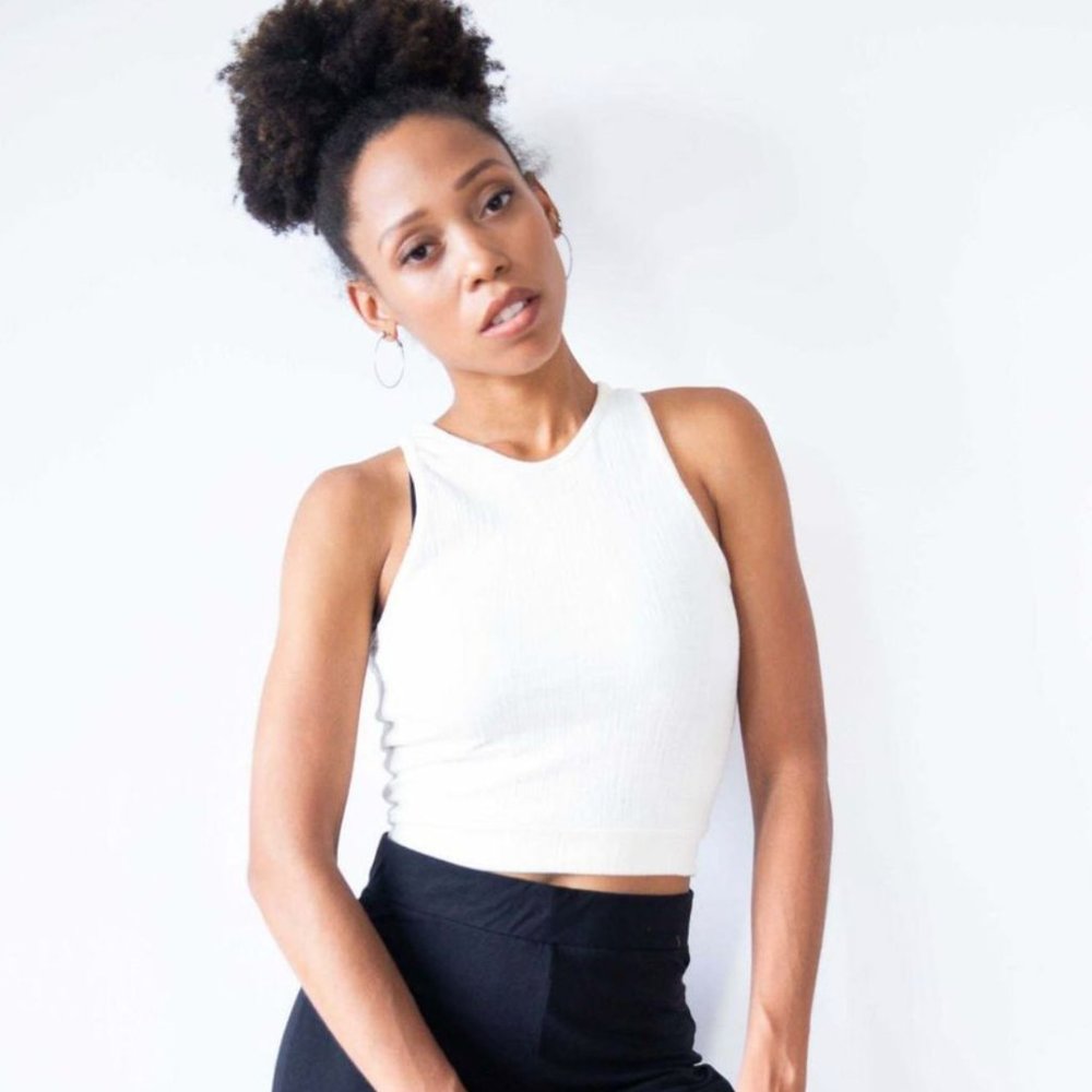 NWT Tonle Rib Crop Top - Cream Oatmeal